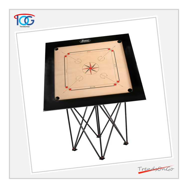 CARROM BOARD 34" X 4MM THICK & FOLDABLE STAND