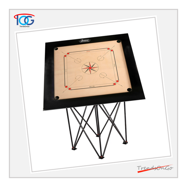 CARROM BOARD 35" X 8MM THICK & FOLDABLE STAND