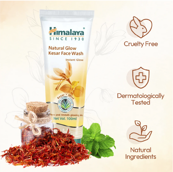 Kesar Natural Glow Face Wash - Himalaya 100ml