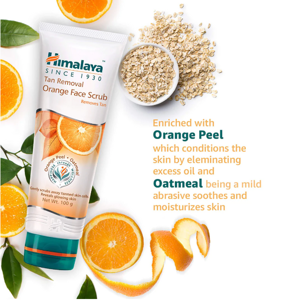 Tan Removal Orange Face Scrub Himalaya 100g