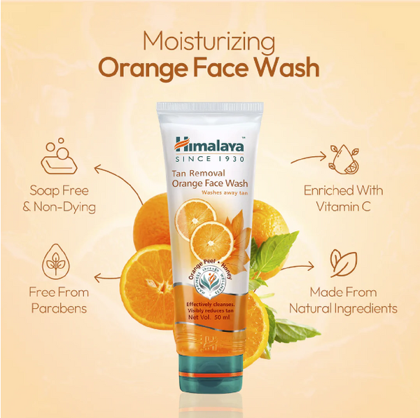 Tan Removal Orange Face Wash - Himalaya 100ml