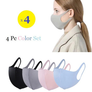 FACE MASKS - REUSABLE WASHABLE 4Pc Color Set