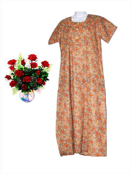 Women's Maxi Nightdress - Breathable 100% Cotton Fabric Awesome Summer Wear