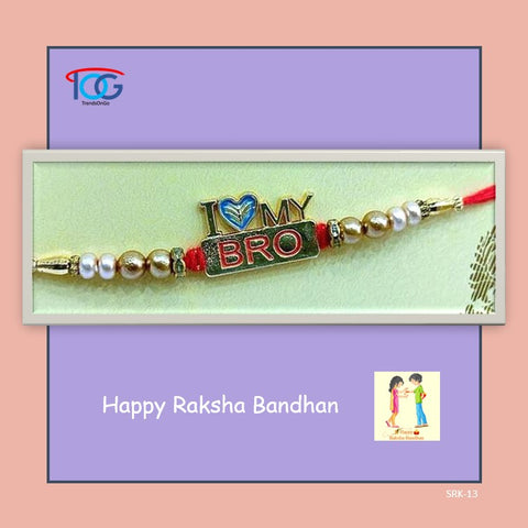 Rakhi Bracelet in Ethnic Design-I Love My Brother