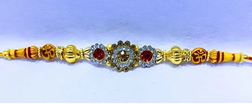 Rakhi Bracelet in Ethnic Design-Diamond stones