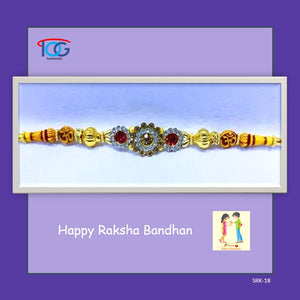 Rakhi Bracelet in Ethnic Design-Diamond stones