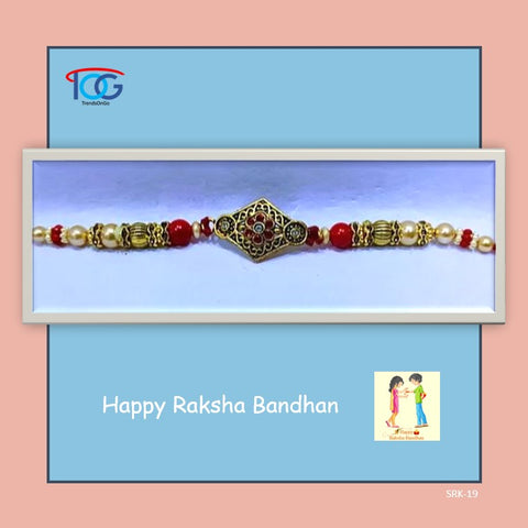 Rakhi Bracelet in Ethnic Design-Golden