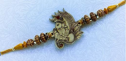 Rakhi in Ethnic Design Ganesh-Mini Box Packing