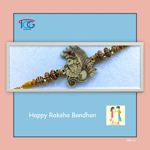 Rakhi in Ethnic Design Ganesh-Mini Box Packing