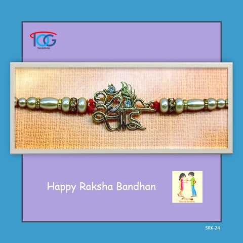 Rakhi Bracelet in Ethnic Design-Ohm Sai-Box Packing