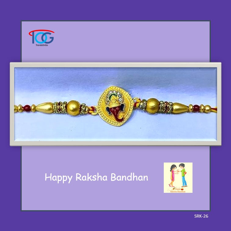 Rakhi Bracelet in Ethnic Design-Ganesh Ji