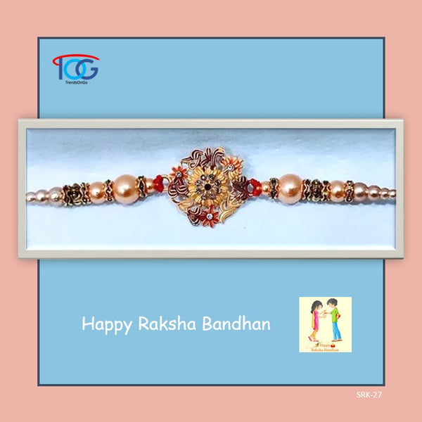 Rakhi Bracelet in Ethnic Design-Pearly