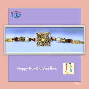 Rakhi Bracelet in Ethnic Design-Golden Diamond