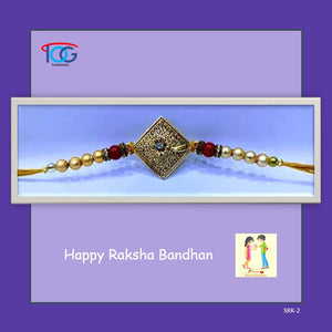 Rakhi Bracelet in Ethnic Design-Golden Square