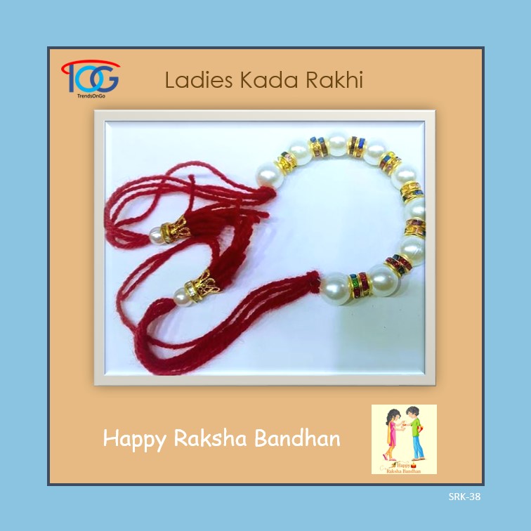 Ladies Rakhi Bracelet-Pearl-Kada Style