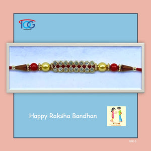 Rakhi Bracelet in Ethnic Design-American Diamonds