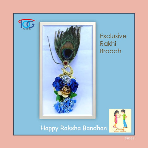 Rakhi Brooch-American Diamonds & Peacock-Exclusive