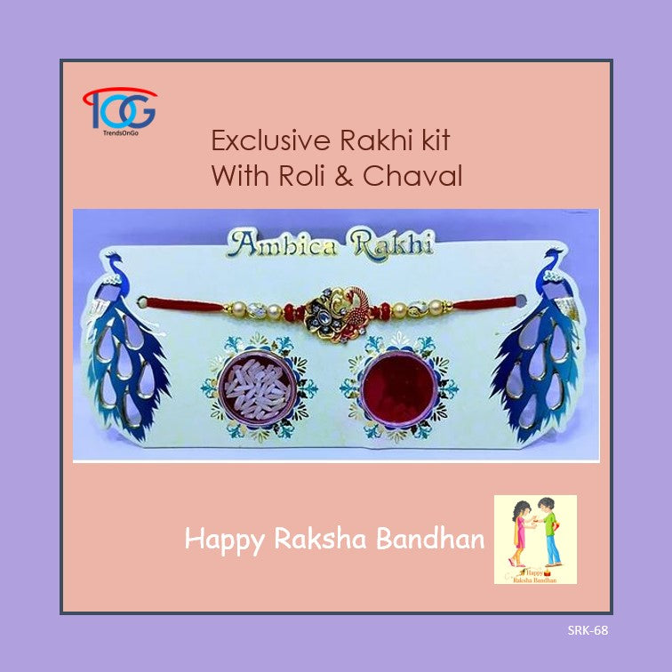 Exclusive Rakhi Kit with Roli & Chawal-Mayur