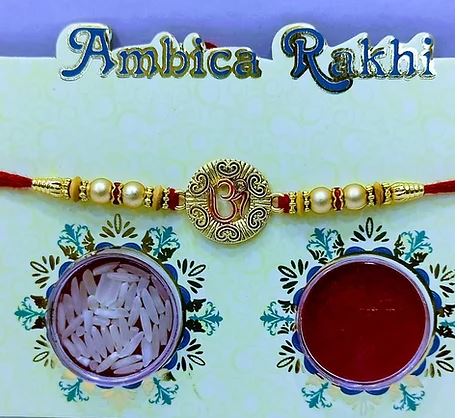 Exclusive Rakhi Kit with Roli & Chawal-Ohm