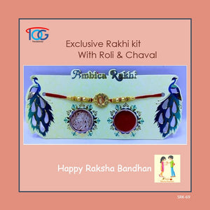 Exclusive Rakhi Kit with Roli & Chawal-Ohm