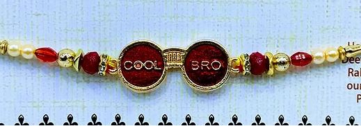 Rakhi Bracelet in Ethnic Design-Cool Bro with Greetings