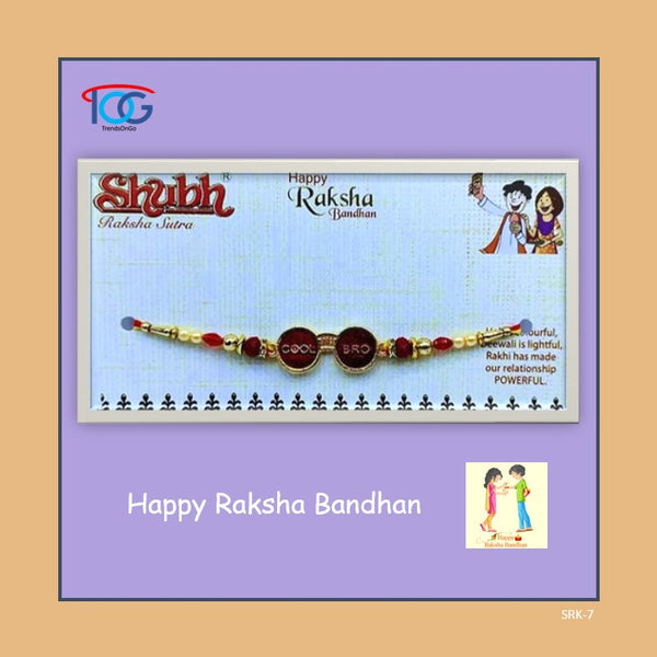 Rakhi Bracelet in Ethnic Design-Cool Bro with Greetings