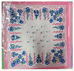 Women Premium Handkerchiefs Large 34x34cm-100% Cotton