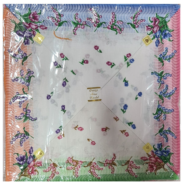 Women Premium Handkerchiefs Large 34x34cm-100% Cotton